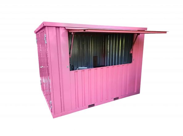 Zusammenklappbarer Stangenbehälter 3 x 2 m - Rosa RAL 3014