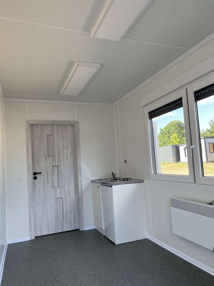 Containerbüro, Küche, Toilette und Dusche 6,00 x 2,43 m